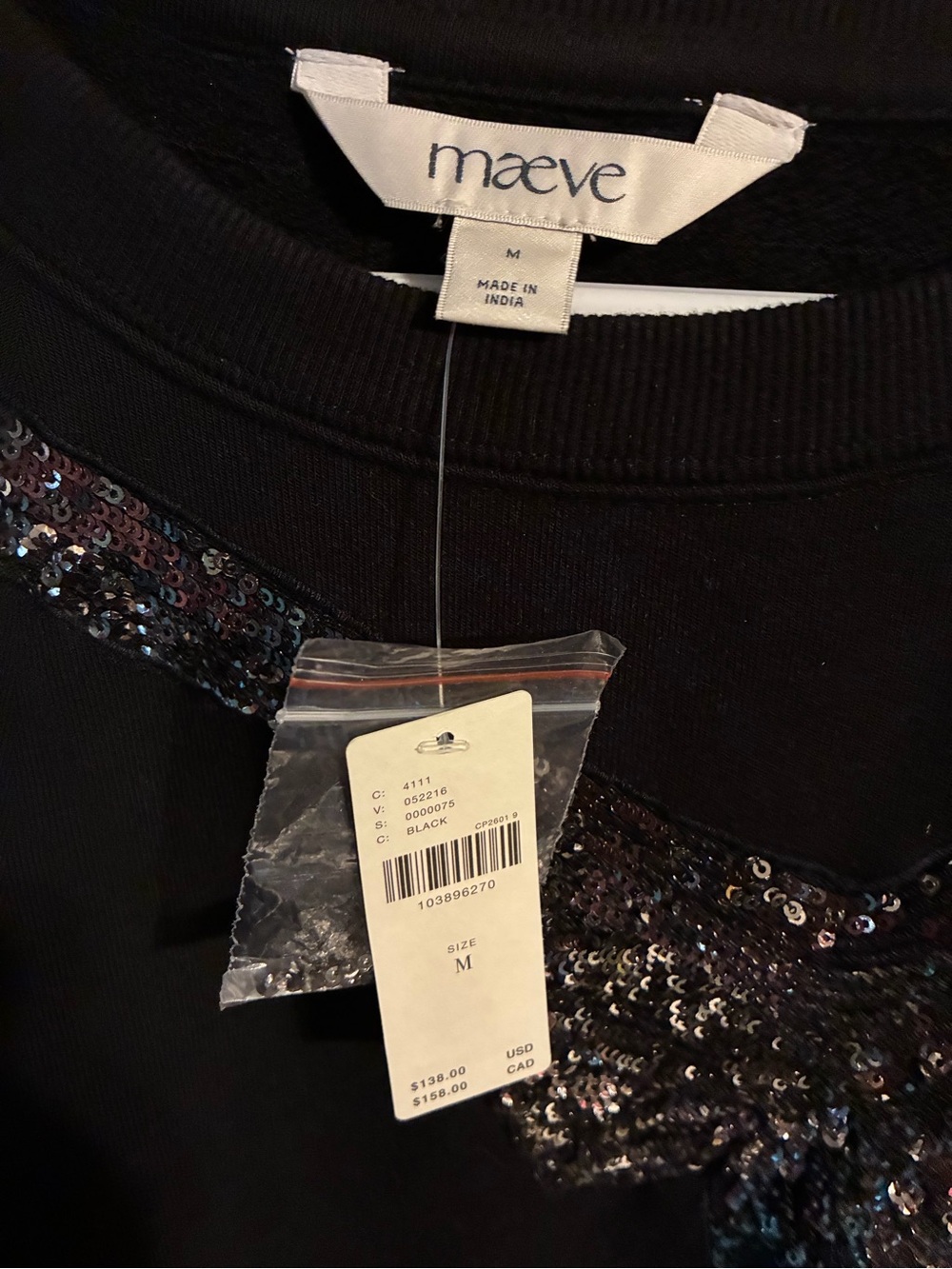 Maeve From Anthropologie Sequin Bow Sweatshirt - Picture 8 of 9